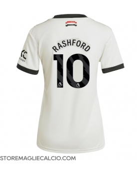 Manchester United Marcus Rashford #10 Maglia Gara Terza Repliche 2024-25 Donna Maniche Corte